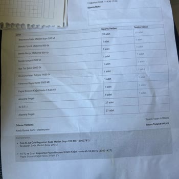 A101 Eksik Ürün Elime Ulaşmaması