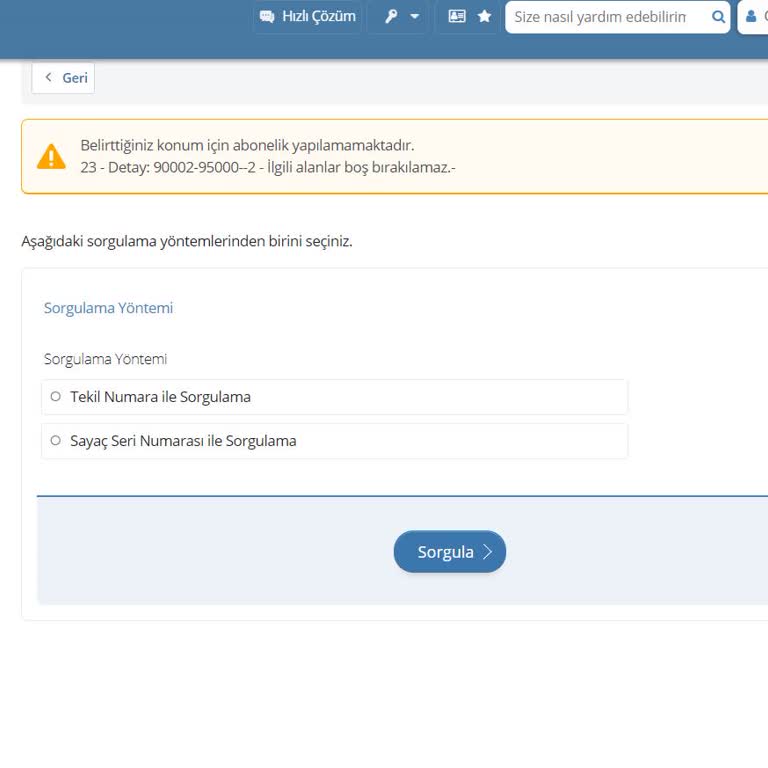 CK Boğaziçi Elektrik Belirttiğiniz Konum İçin Abonelik Yapılamamaktadır.