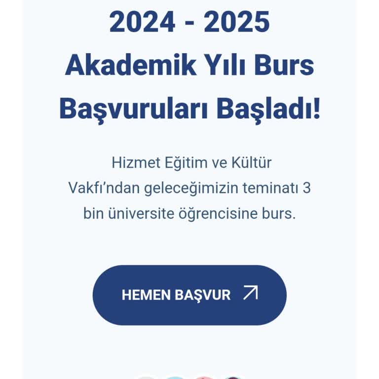 Hizmet Eğitim Ve Kültür Vakfı Hizmet Vakfı Burs Başvurusu