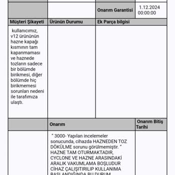 Dyson V12 Toz Haznesi Kapanmıyor
