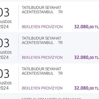 Tatilbudur Fazla Ödeme Alma