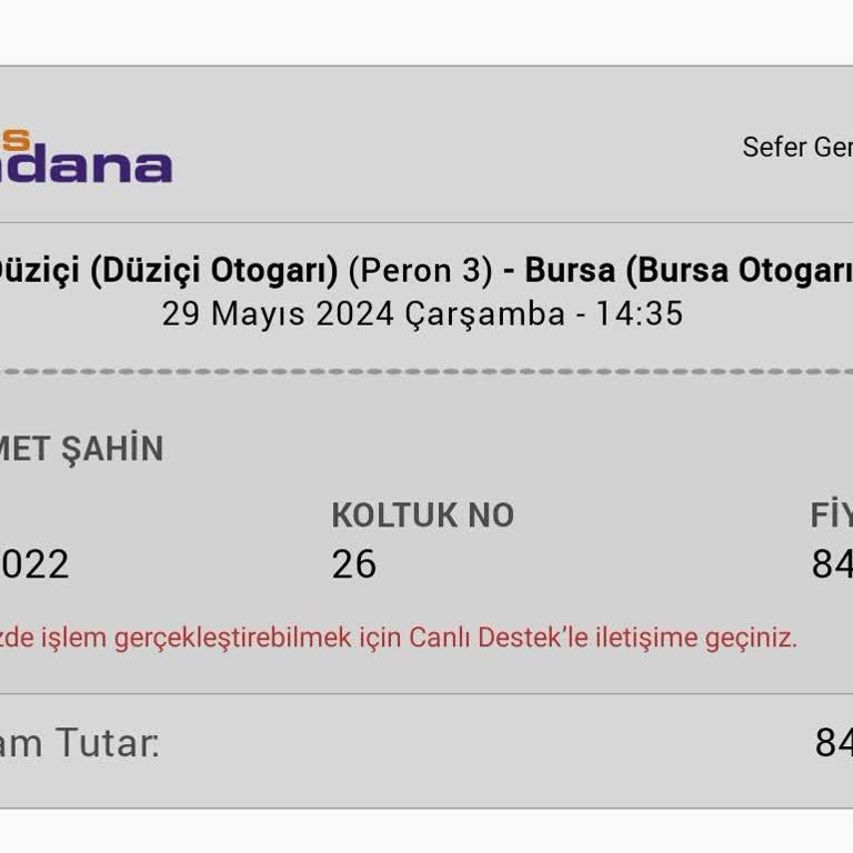 Obilet Otobüs Biletim İade Edilmedi.
