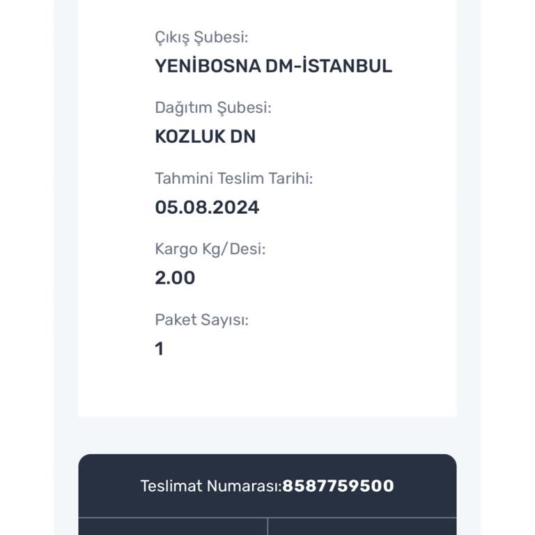 Sendeo Çıkış Merkezinde Çıkamayan Kargo