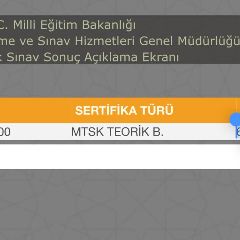 Milli Eğitim Bakanlığı (MEB) Ehliyet Yazılı Sınavı