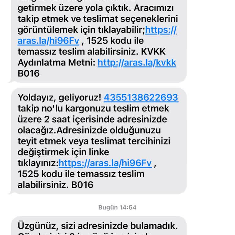 Aras Kargo Adres Yok Deyip Paketi Bırakmaması