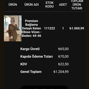 Vakro Boutique Yanlış Ürün Geldi