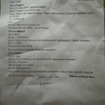 Beko Buzdolabı Pişmanlıktır KKTC