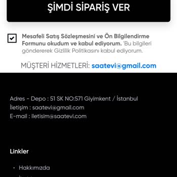 Saat Dünyası (Facebook) Verdiğim Siparişle Gelen Sipariş Aynı Değil