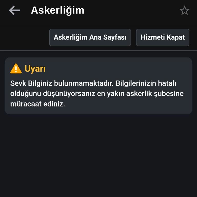 E-Devlet (Turkiye.gov.tr) Askerlik Sevk Belgemi Alamıyorum!