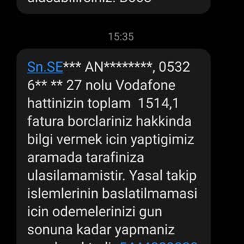 Vodafone'dan Haksız Yasal Takip Uyarısı