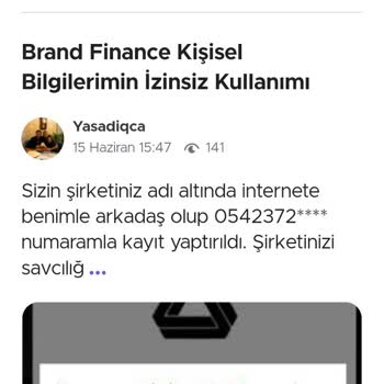 Vip Brand Finance Kişisel Bilgilerimin