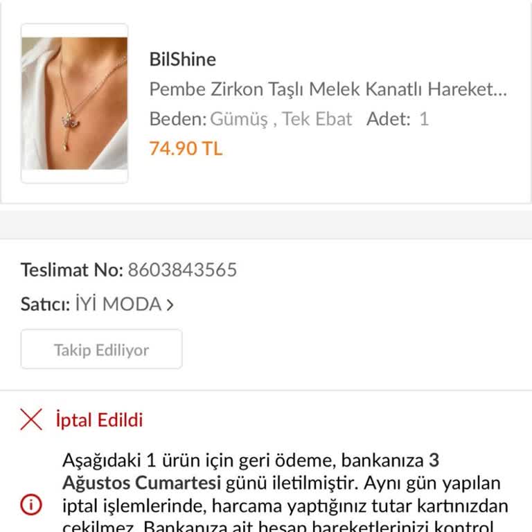Trendyol'dan İade Sorunu
