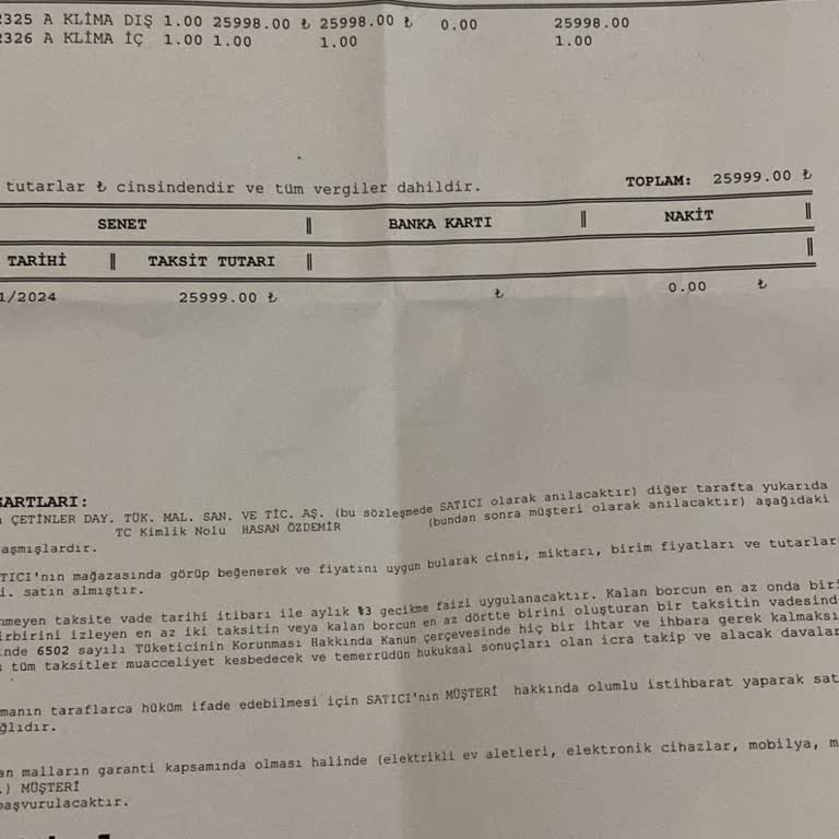 Arçelik Kırklareli Mağazasından Aldığım Klima Teslim Edilmedi