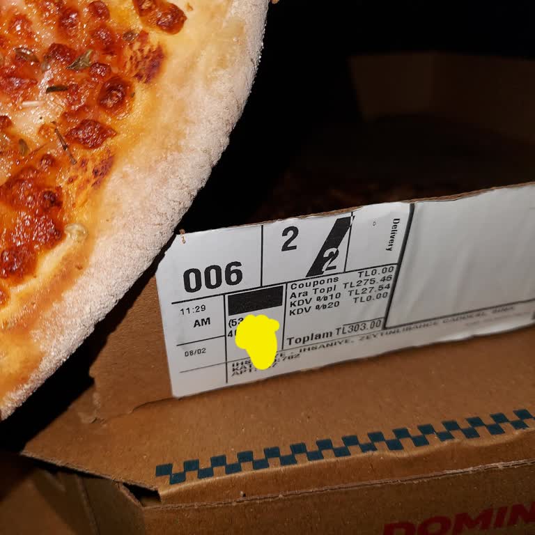 Domino's Pizza Eksik Ürün Gönderimi