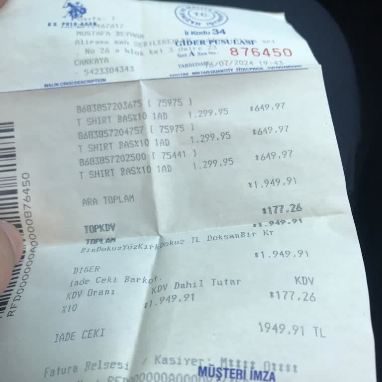 USPA Tshirt İlk Yıkamada Çekme