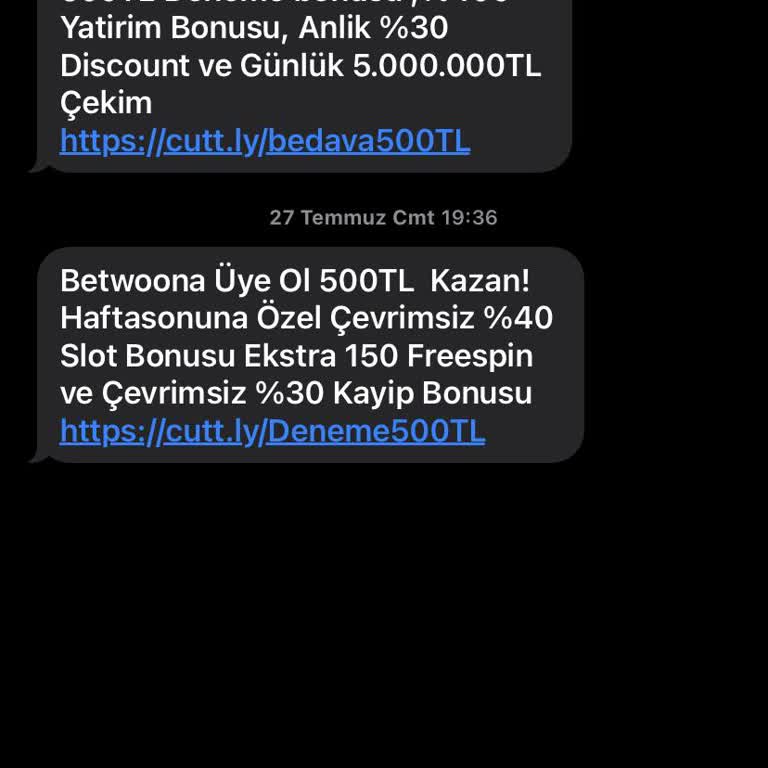 Betwoon Lüzumsuz SMS Sorunu Yaşıyorum