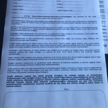 Sablon Wellness Üyelik İptalinde Yaşanan Haksız Kesinti