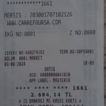 Carrefour SA Online Siparişte Usulsüzlük Yaparak Zararıma Yol Açtı.