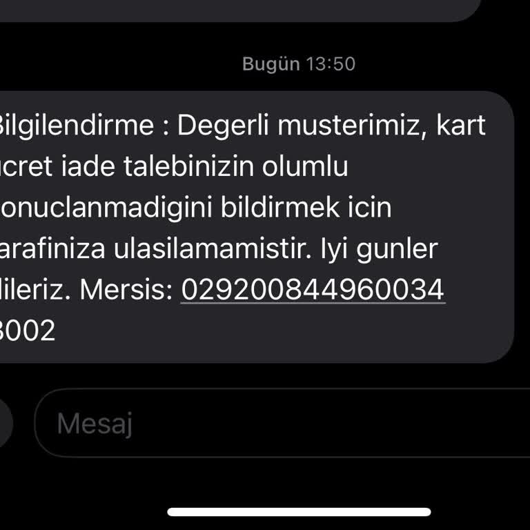 Denizbank Kart Aidatı İade Sorunu