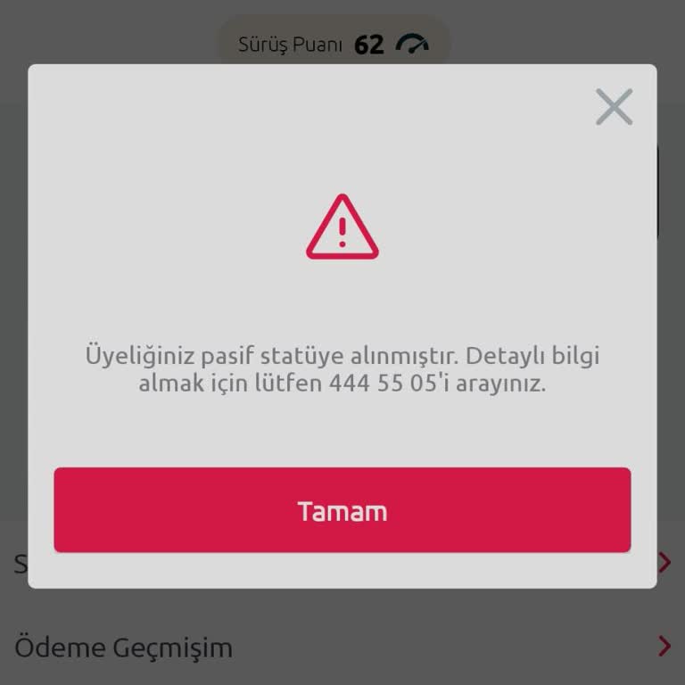 Tiktak Kirala Üyeliğimi Pasif Hale Getirdi