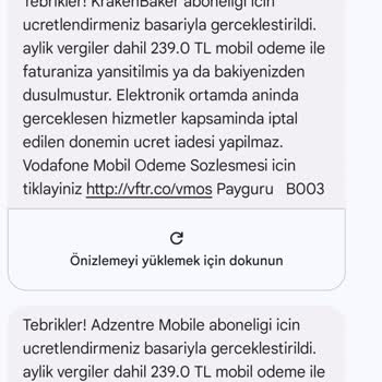 Vodafone Haksız Yere Kesilen Ücret İadesi Talebi