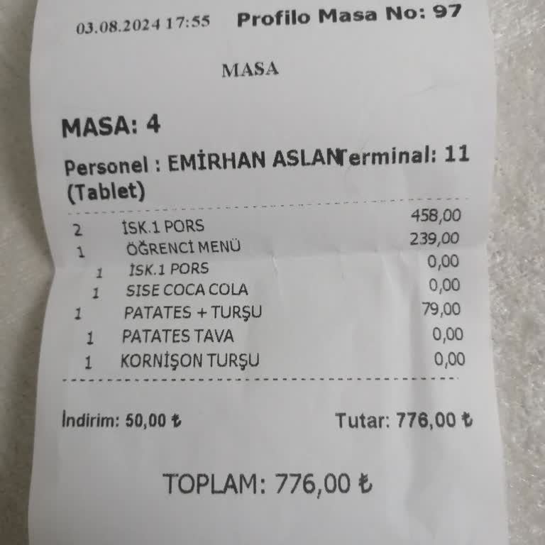 HD İskender'de Hayal Kırıklığı: Hizmet Ve Hijyen Sorunları