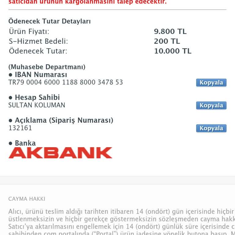 Sahibinden Yanlış Sipariş Numarası Yüzünden Mağduriyet Yaşıyorum