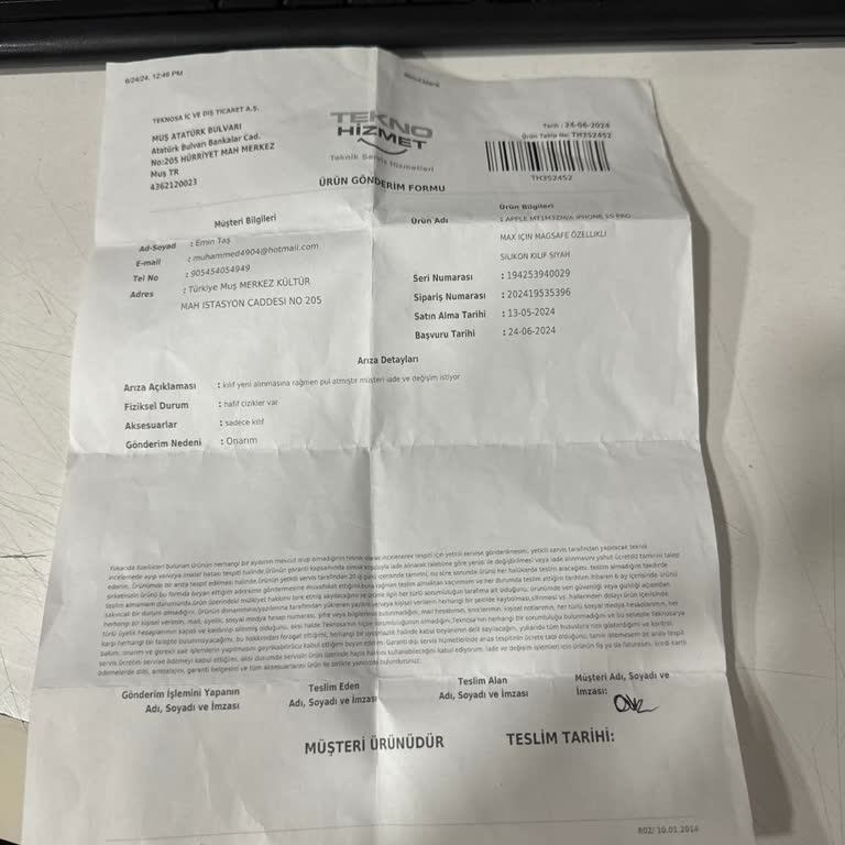 Teknosa Garanti Ürünü Bana Teslim Etmişler