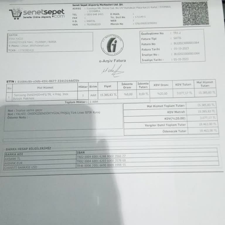 Samsung Bulaşık Makinesi Hayal Kırıklığı