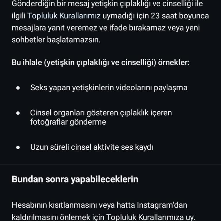 Instagram Uygulamasının Haksız Mesaj Atma Özelliğini Banlaması