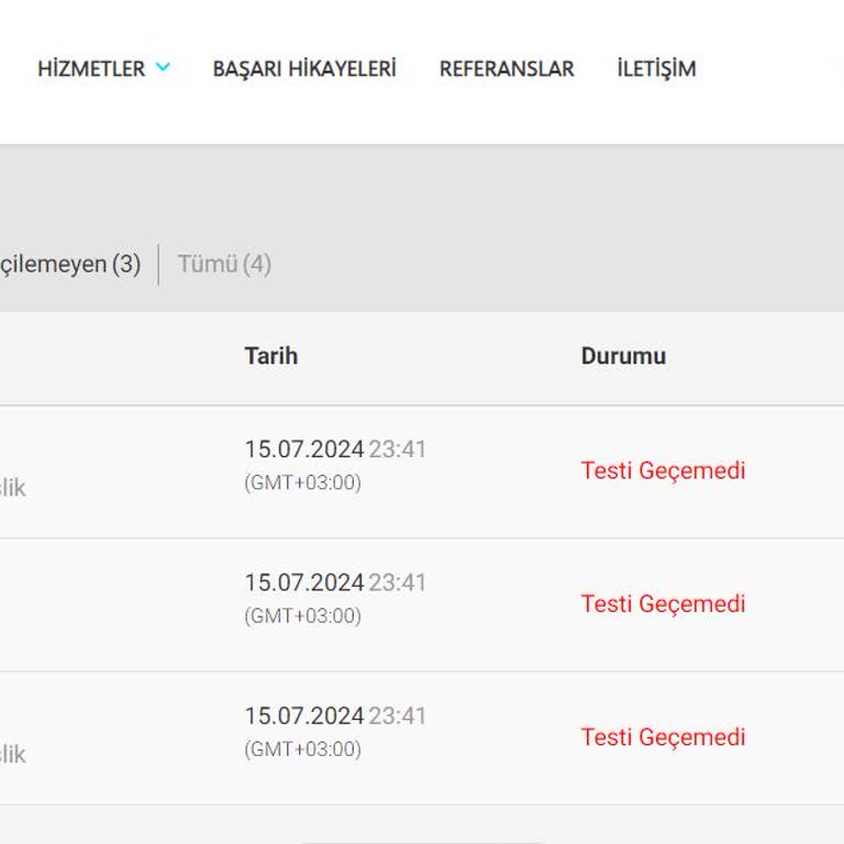 Protranslate Yapılan Testlerin Hiçbirinden "Geçilememesi" Hatası