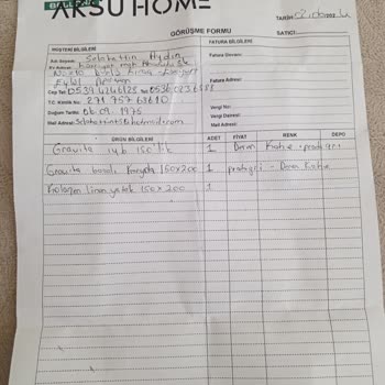 Aksu Home Bellona Mağduriyet Sipariş Gelmedi İki Ay Bitti