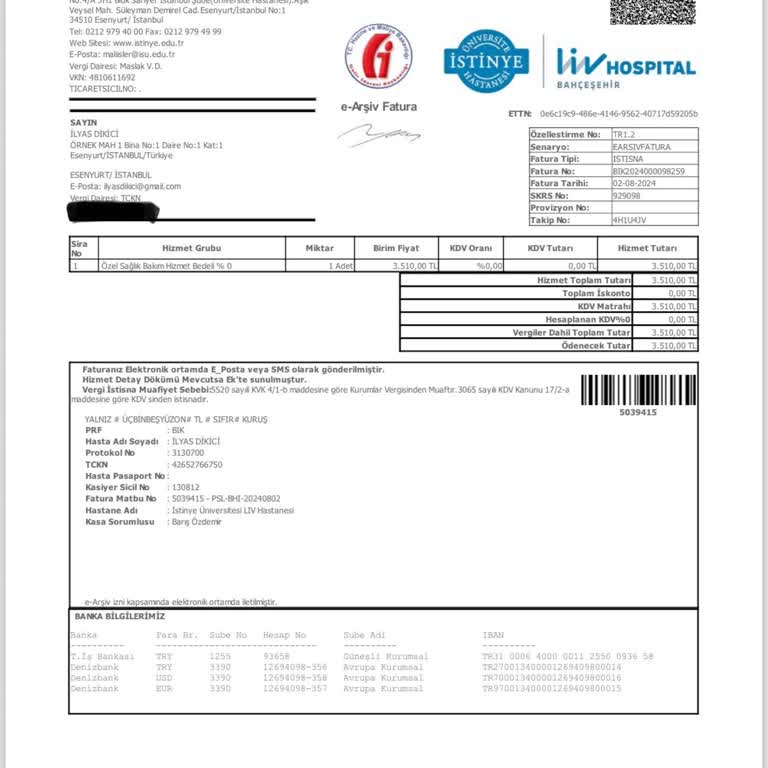 İstinye Üniversitesi Hastanesi Poliçemi Bozdular Ve Ücret Aldılar