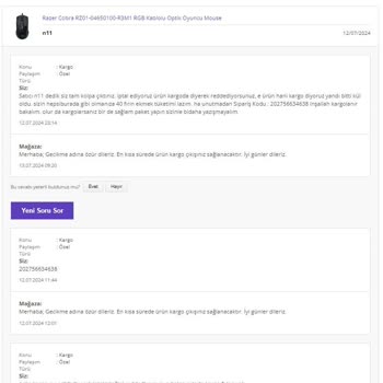 Satıcı "N11" Ürünü İade Almamak İçin Çevirdiği Dümenlere Bakın.