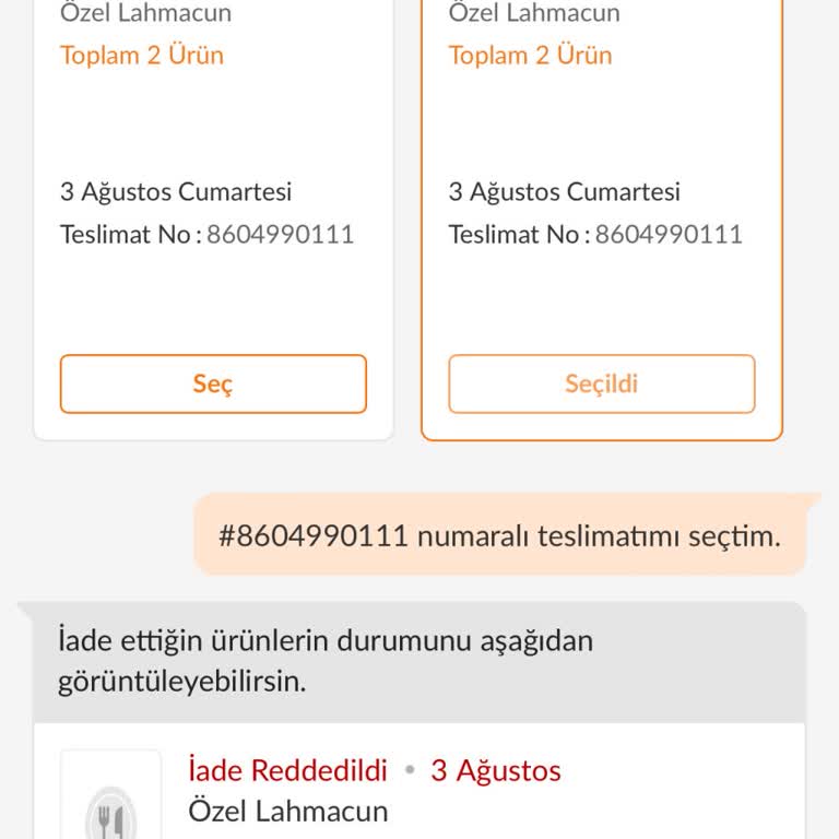 Trendyol Yemek Şikayet. Eksik Ürün Verip Ücret İadesi Yapmıyorlar