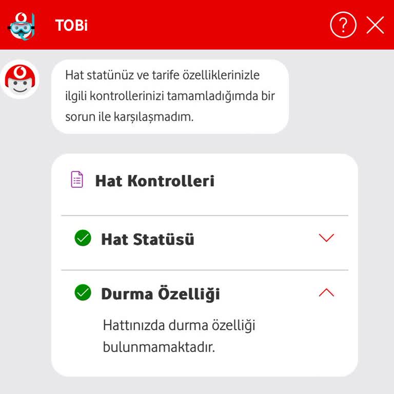 Vodafone Uygulamasında Durma Özelliği Sorunu
