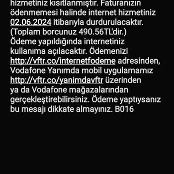 Vodafone Net Ve Vodafone Pay Yaşattığı Mağduriyet