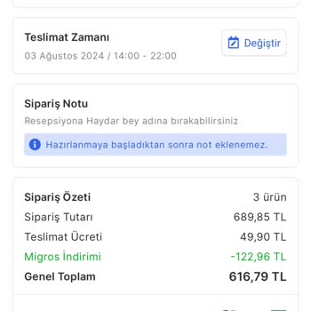 Migros Sipariş Teslimatında Yaşanan Gecikme Ve Müşteri Hizmetleri Sorunu