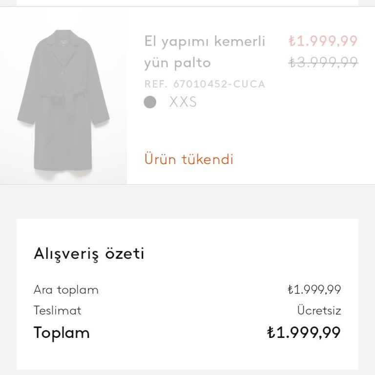 Mango Urunu Kendileri İptal Etmiş