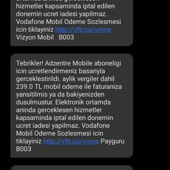 Vodafone'da Beklenmedik Abonelik Ve Yüksek Fatura Sorunu