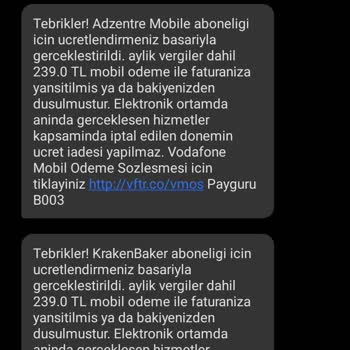 Vodafone'da Beklenmedik Abonelik Ve Yüksek Fatura Sorunu