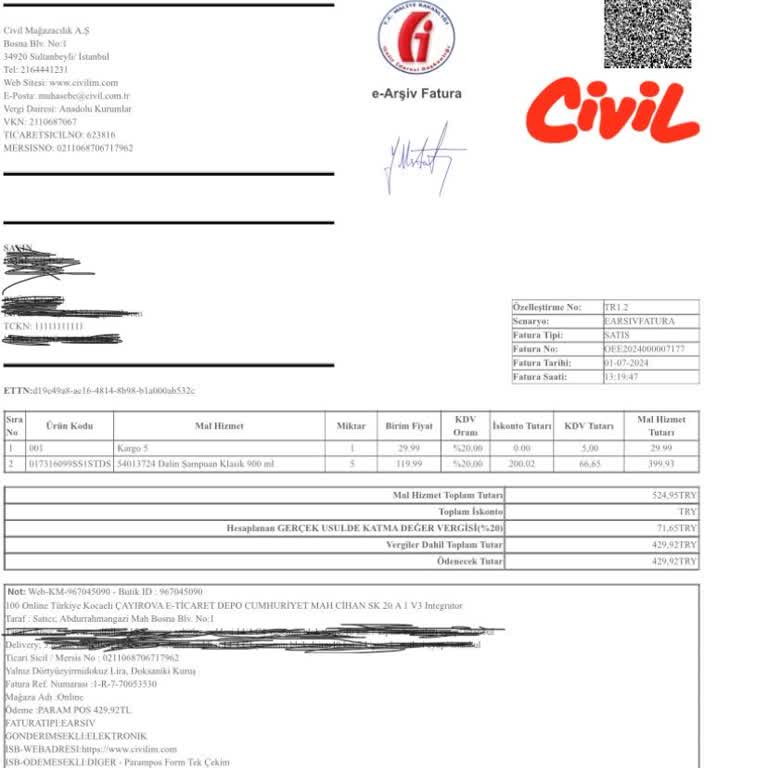 Civil Mağazacılık Dalin Bebek Şampuanında Kalite Sorunu