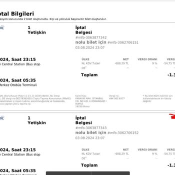 FlixBus Türkiye İptal Ettiğim Bilete Kupon Verdiler Param İade Edilsin İstiyorum