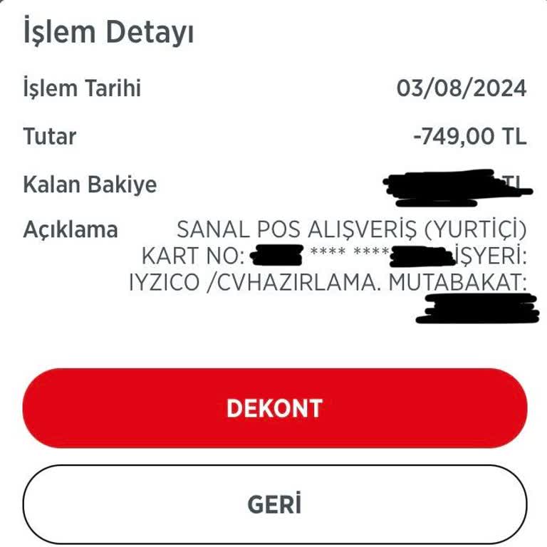 Cvhazirlama.cool İzinsiz Para Çekimi