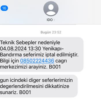 İDO Gece Yarısı Sefer İptal Ederek Bizi Mağdur Etti