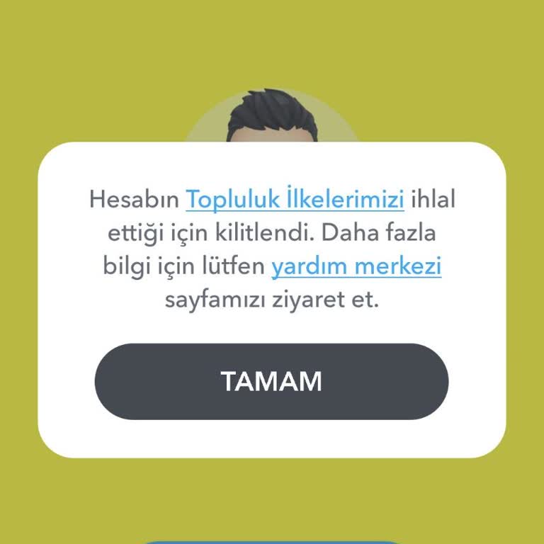 Snapchat Hesabın Kilitlenmesi Durumu