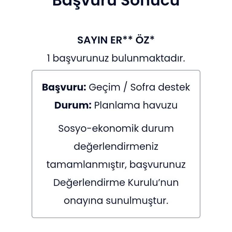 İBB Sofra Geçim Destek Hala Bekleme