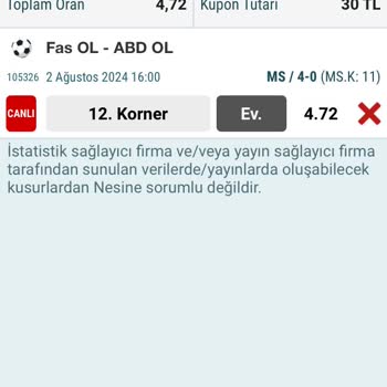 Nesine İddia Bahis Hatası