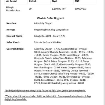 Obilet Ve Görele Seyahat İle Yaşanan Bilet İptal Sorunu