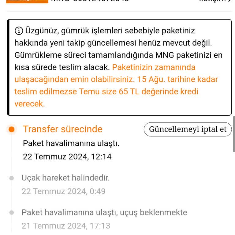 Temu Gümrük Sorunu Nu Nasıl Hallederim Ve Ne Zaman Gelir.